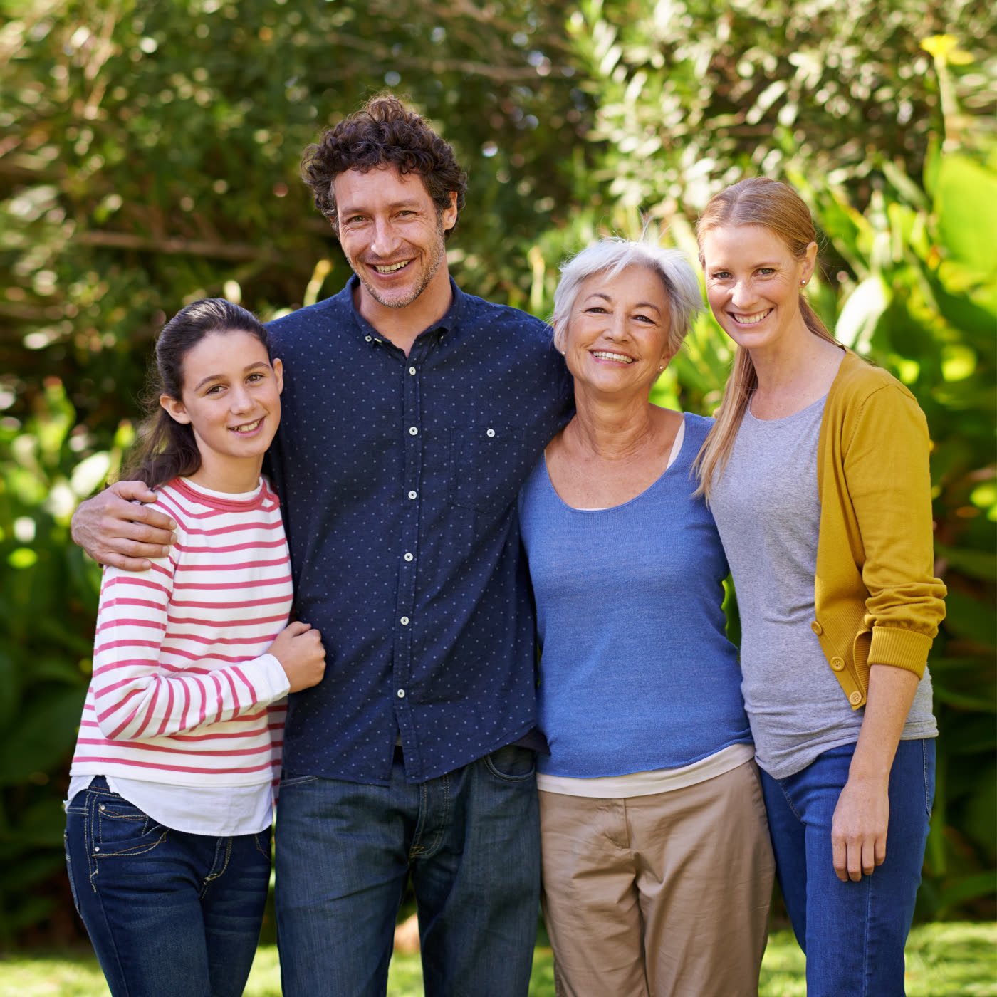 A California family reviewing health insurance information