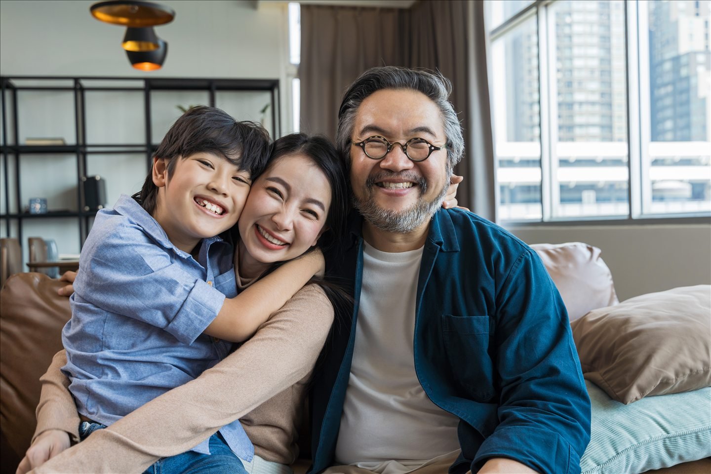 Family reviewing individual health insurance options